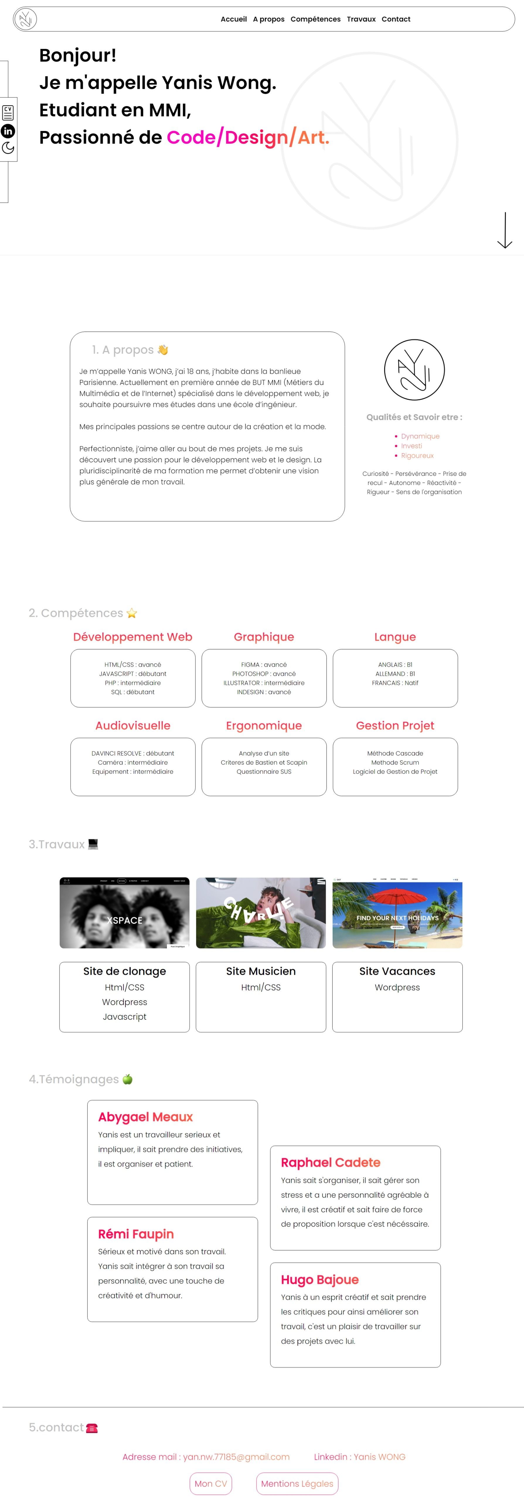 Projet Portfolio 2022